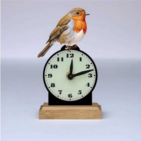 Picture of Robin Bird Mantel Clock 