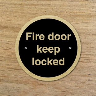 JAF Graphics. Fire Exit Keep Clear Round Door Signs - 2 Pack
