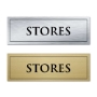Picture of Classic Brushed Brass Office Door Sign - Stores