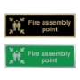 Picture of Classic Brushed Brass Fire Assembly Point Sign