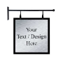 Picture of Brushed Gold Hanging Sign & Bracket