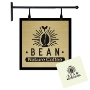 Picture of Brushed Gold Hanging Sign & Bracket