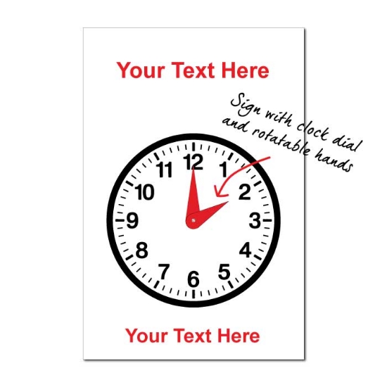 Picture of Adjustable clock face time sign
