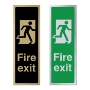 Picture of Classic Brushed Metal Fire Exit  - Tall Portrait 