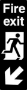 Picture of Classic Brushed Metal Fire Exit Arrow - Tall Portrait