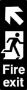 Picture of Classic Brushed Metal Fire Exit Arrow - Tall Portrait