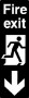 Picture of Classic Brushed Metal Fire Exit Arrow - Tall Portrait