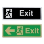 Picture of Brushed Gold or Silver Exit Signs