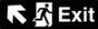 Picture of Glow In The Dark Brushed Metal Exit Arrow Direction Sign