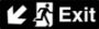 Picture of Glow In The Dark Brushed Metal Exit Arrow Direction Sign