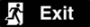 Picture of Glow In The Dark Brushed Metal Exit Arrow Direction Sign