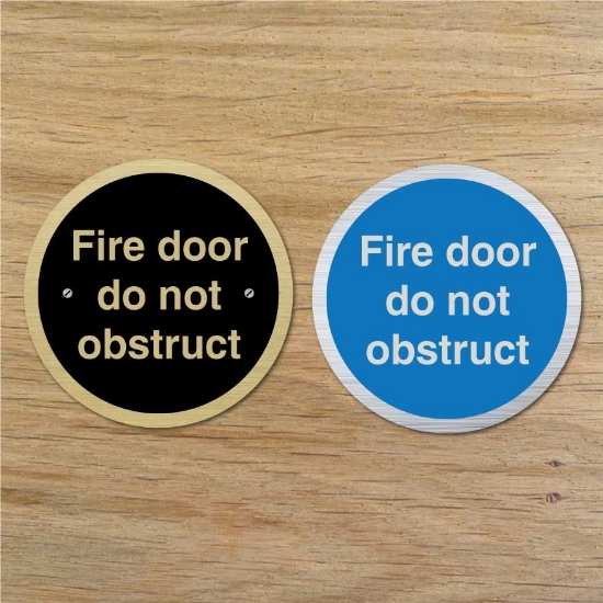 Picture of Fire door do not obstruct Signs - 2 Pack