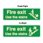 Picture of Glow in the Dark Fire Exit Use the Stairs - 3mm Rigid Sign