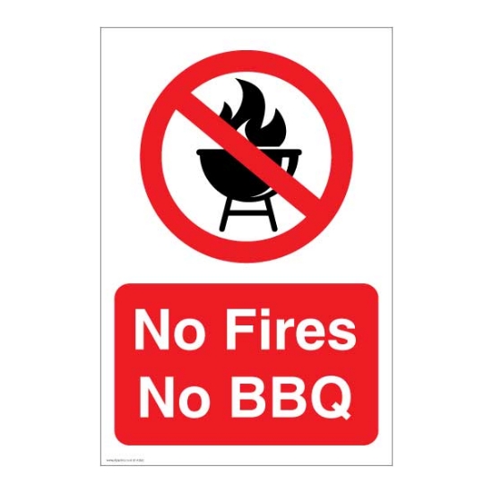 Picture of No Fires No BBQ sign