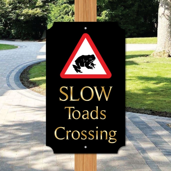 Picture of Toads crossing sign, Classic Design