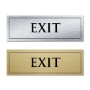 Picture of Classic Brushed Brass Office Door Exit Sign