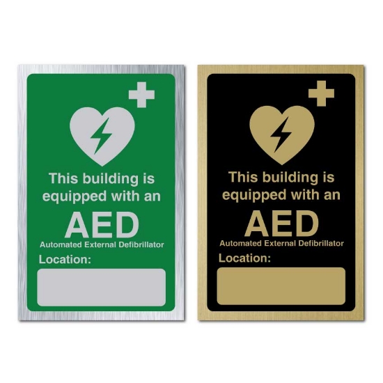 Picture of External AED Defibrillator Location Sign