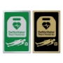 Picture of Defib Heart Restarter Sign - gold or silver
