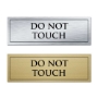 Picture of Classic Brushed Brass or Silver Office Door Sign - DO NOT TOUCH 