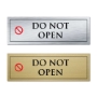 Picture of Classic Brushed Brass or Silver Office Door Sign - DO NOT OPEN 