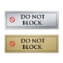 Picture of Classic Brushed Brass or Silver Office Door Sign - DO NOT BLOCK