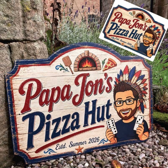 Picture of AI Image printed and shaped sign