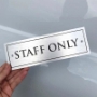 Picture of Classic Brushed Brass Office Door Sign - Staff Only