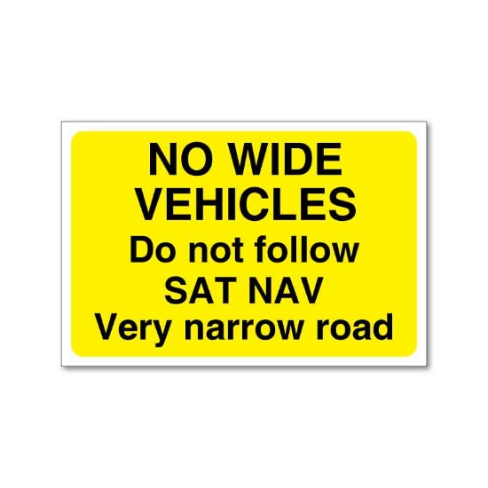 Picture of Narrow Road Do not follow sat nav sign