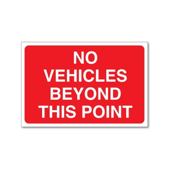 Picture of No vehicles beyond this point sign