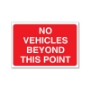 Picture of No vehicles beyond this point sign