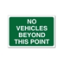 Picture of No vehicles beyond this point sign