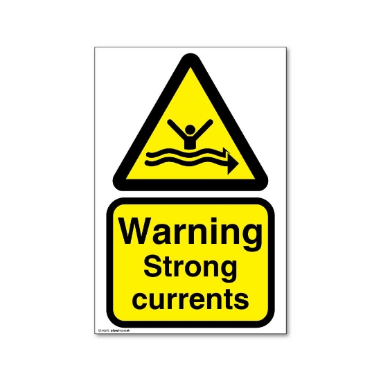 Picture of Warning Strong currents sign