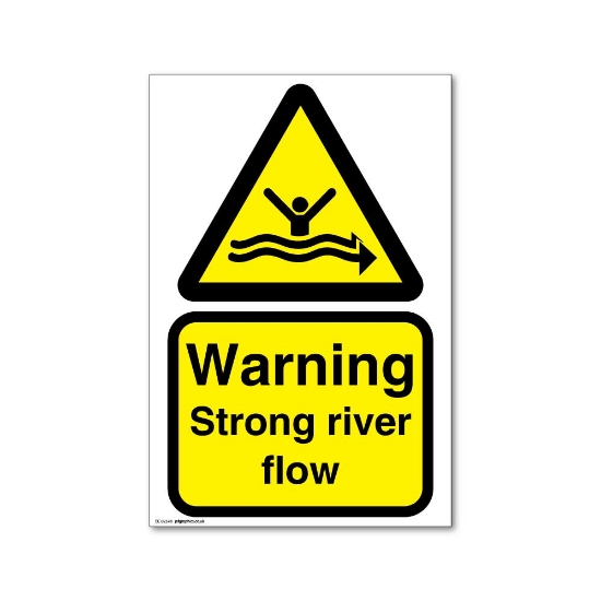 Picture of ECO Warning Strong river flow