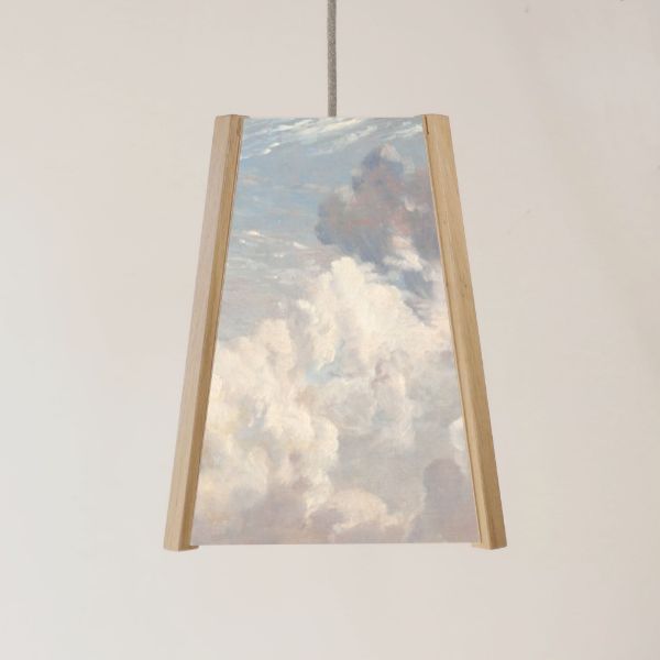 Picture of Oak Ceiling Light, 4 Sided, Cloud design, Easy Fit
