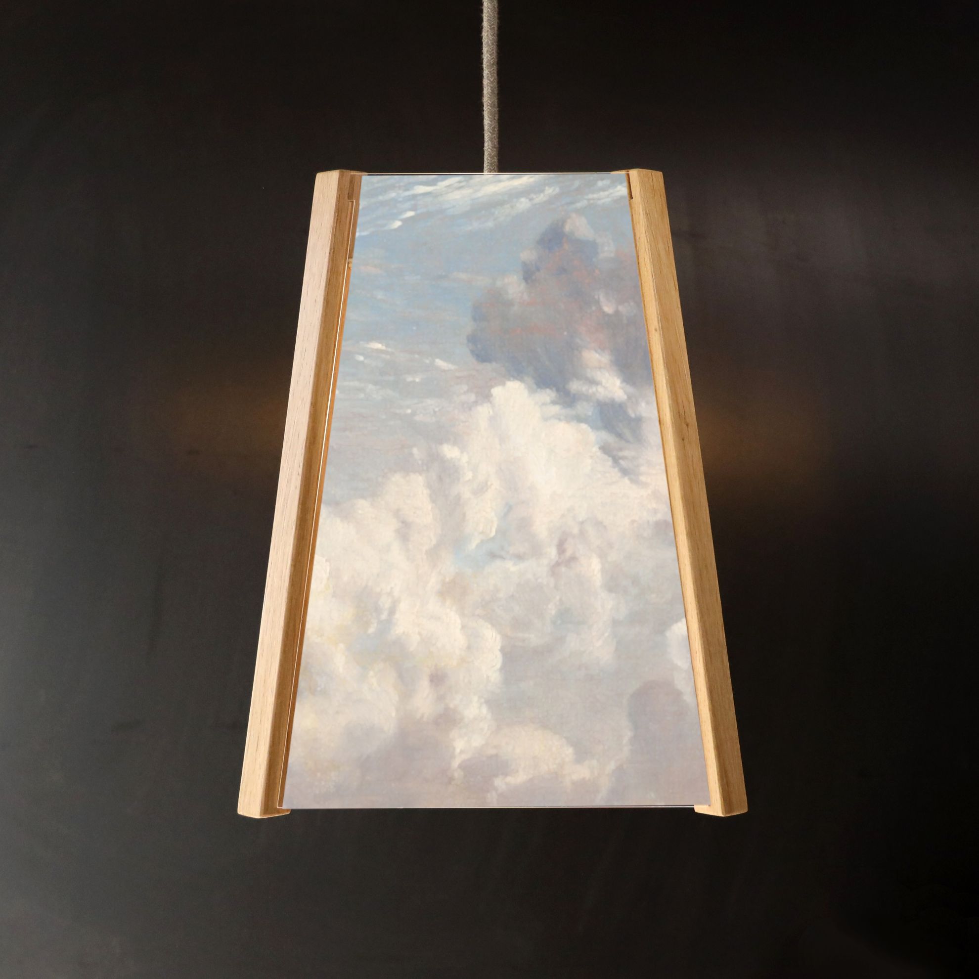 Rushtonhall Workshop. Oak Ceiling Light, 4 Sided, Cloud design, Easy Fit