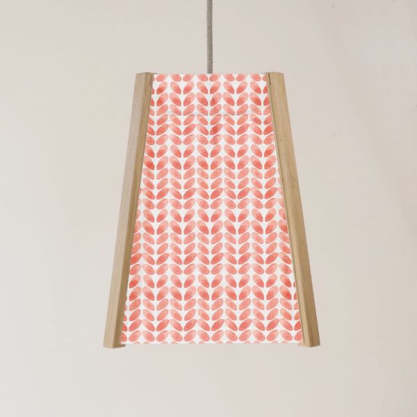 Picture of Oak Ceiling Light, 4 Sided, Modern Petal  , Easy Fit