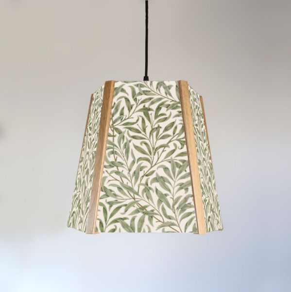 Picture of Oak Ceiling Light, 5 Sided, William Morris Willow Brough, Easy Fit