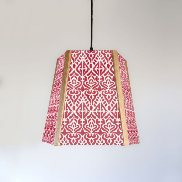 Picture of Oak Ceiling Light, 5 Sided, Moroccan pattern, Easy Fit