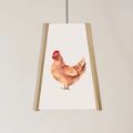 Picture of Oak Ceiling Light, 4 Sided, Chicken hen design, Easy Fit