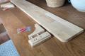 Picture of Cotswold style oak shelf with brackets - Medium