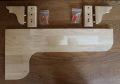 Picture of L Shaped Corner Shelf with Brackets - OAK