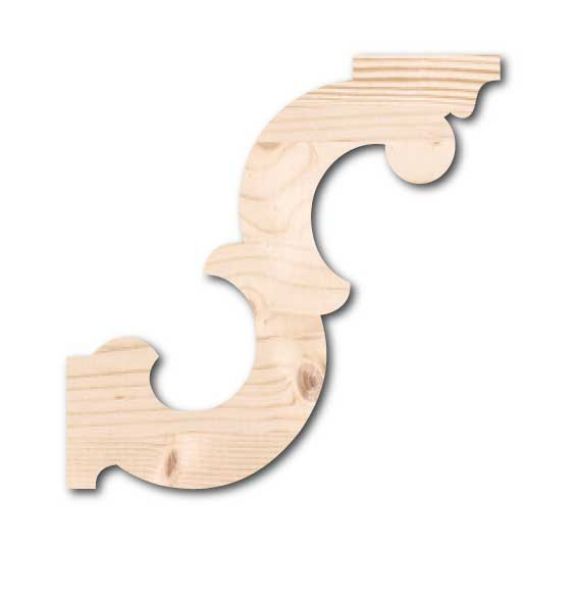 Picture of Wooden corner scroll,  Furniture frame decor mouldings