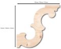 Picture of Wooden corner scroll,  Furniture frame decor mouldings