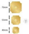 Picture of Scalloped Corner Square Brass Backplate 
