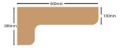 Picture of L Shaped Corner Shelf with Brackets - OAK